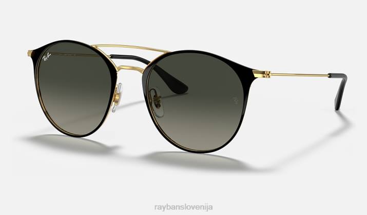 sl Ray-Ban moški rb3546 sončna očala polirano črno na zlato/sivo VB06653